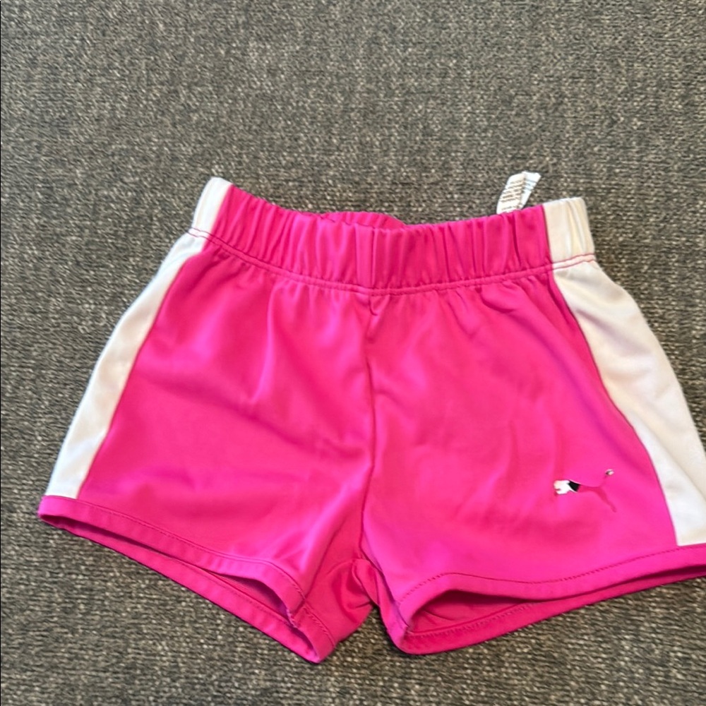 Puma Fuchsia and White Sports Shorts